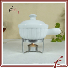 Calentador de mantequilla de porcelana de cerámica